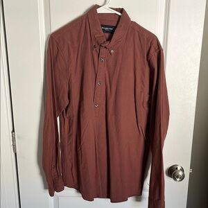 NWT Men's Brown/Rust thick Long Sleeve Shirt